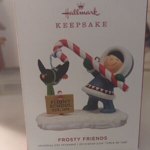 Hallmark Frosty Friends Ornament with Red and Green Accents